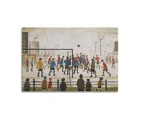 L. S. Lowry Famous Work Poster The Football Match Canvas Wall Art Prints Photo Picture Paintings Room Decor Home Decorative 16x24inch(40x60cm)