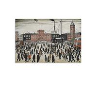 L. S. Lowry - Going to Work by Laurence Stephen Lowry Poster Decorative Painting Canvas Wall Art Living Room Posters Bedroom Painting 16x24inch(40x60cm)