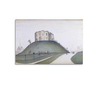 L. S. Lowry Painter Works (Clifford's Tower, York) Art Posters Picture Print Wall Art Canvas Artworks Room Aesthetic 08x12inch(20x30cm)