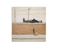 L. S. Lowry Painter Works (Man Lying on A Wall) Art Posters Wall Art Canvas Prints Hanging Picture Home Decors Idea 28x28inch(70x70cm)