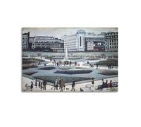 L. S. Lowry Painter Works (Piccadilly Gardens) Art Posters Art Print Wall Photo Paint Hanging Picture Family Bedroom Decor 16x24inch(40x60cm)