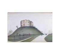 L. S. Lowry Painter's Work《Clifford's Tower, York》Posters Canvas Wall Art Picture Prints Hanging Photo Idea Decor Homes Artworks 16x24inch(40x60cm)