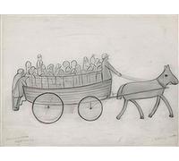 L S Lowry photo A4 one penny round the houses stockton on tees