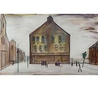 L S Lowry photo A4 the co op market square cleator moor