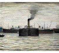 L S Lowry photo A4 the ferry south shields