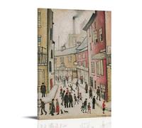 L. S. Lowry Poster Canvas Oil Painting Decorative Painting Art Poster Hanging Painting Home Living Room Bedroom Dining WallFrame-style08x12inch(20x30cm)