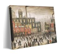 L.S. Lowry Works《Our Town》Printing Posters Aesthetic Room Decor Canvas Prints Modern Wall Painting Art for Bedroom 16x24inch(40x60cm)