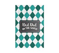 L&S PRINTS 58” x 39” Fathers Day Microfibre Beach Towel Green Argyll Best Dad In The World Design Pool Sunbathing
