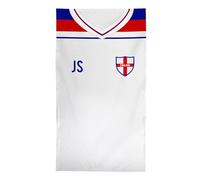 L&S PRINTS BRITISH MADE GIFTS Personalised England 1982 Home Classic Retro Beach Towel Microfibre 150cm x 75cm Fan Gift 80's Football Memorabilia (unofficial)