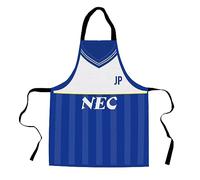 L&S PRINTS BRITISH MADE GIFTS Personalised Merseyside Blues 1986 Football Away Shirt Design Showerproof Apron Fan Gift 90's Memorabilia (Unofficial)