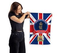 L&S Prints King Charles Coronation - Royal Cypher - Kitchen Tea Towel - Made in England from 300gsm microfibre towelling | Commemorative Memorabilia Gift