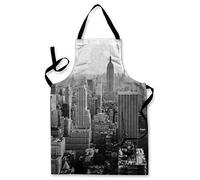 L&S PRINTS NEW YORK SKYLINE DESIGN APRON KITCHEN BBQ COOKING PAINTING MADE IN YORKSHIRE