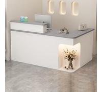 L S Recept Desk Salon Counter Modern Standing Recept Table with Cashier Space H2 100 * 75 * 100CM 39.3 * 29.5 * 39.3in Slish Front Office Fur