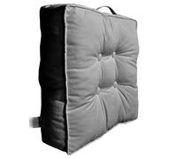 L S U Armchair Booster Cushion Large 4 inch Thick Seat Pad Luxury Soft Touch Hand Tufted Cushion For The Elderly, Post-Operative and Pregnancy (Grey)