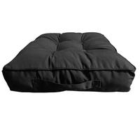L S U Armchair Booster Cushion Large 4 inch Thick Seat Pad Luxury Soft Touch Hand Tufted Cushion For The Elderly, Post-Operative and Pregnancy (Black)