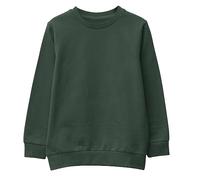 L S U Boys Crew Neck School Jumpers Kids Adults Smart Sweatshirts Age 3 to 18 Years Unisex Sweater (as8, Age, 11_Years, 13_Years, Regular, Bottle Green)