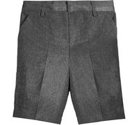 L S U Boys School Sturdy Shorts Plus Fit with Half Elasticated Waist for Generous Fit with Adjustable Waist Feature (UK, Age, 14 Years, 15 Years, Plus, Grey)