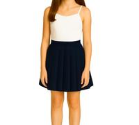 L S U Girls Box Pleated School Skirt Full Elasticated Waist Comfortable Fit for All-Day Wear (UK, Age, 9 Years, 10 Years, Navy)