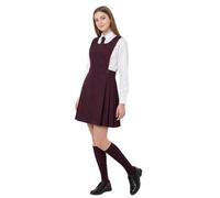 L S U Girls School BIB Pinafore Dress Bottom Pleated Skirt with Two Front Buttons School Uniform(WNE 11/12)