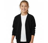 L S U Girls School Cardigans Long Sleeves Stretchy Nice Looking Smart Cardigans for Age 3 to 13 (as8, Age, 7_Years, 8_Years, Regular, Black)