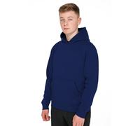L S U Kids Fleece Hoodies Boys Girls Long Sleeve Plain Pullover Sweatshirt Unisex School Hooded Jumper (NVY MED) Navy