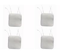 L S U Pack 4 Waterproof Chair Cushion Seat Pads Tie On-Indoor Outdoor Dining Patio Kitchen Office Chair Pad (PK 4 BEIGE)