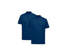 L S U Pack of 2 Polo Shirts Boys Girls Unisex 3-17 Years School Uniform Short Sleeve T-Shirts (2PK NVY 15-16Y) Navy