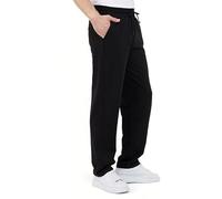 L S U Unisex Fleece Joggers Slim Fit Kids,Men’s Open Hem Tracksuit Bottoms for School PE & Training (Black 5-6 Years)