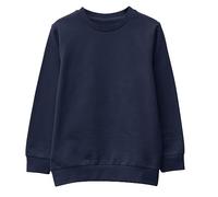L S U Unisex SweatShirt Boys Girls Fleece Jumper Classic Crew Neck Long Sleeve School Uniform Sweater NVY 5-6 Navy