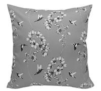 L S U Waterproof Designer Cushion Covers Outdoor Indoor Garden cushion covers 18 x 18/43 x 43 cm (Jardin Silver, 18 x18 inch)