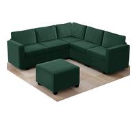 L S Velvet Sofa Covers Washable Stretch Slipcovers for Sectal Couch with Cush Covers Fits 90 140cm Dark Green U Sd Sofa Protector