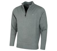 (L, Sage) Calvin Klein Mens 2024 Campus 1/2 Zip Soft Feel Easy Care Sweater