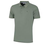 (L, Sage) Calvin Klein Mens 2026 Campus 3 Button Ribbed Collar Golf Polo Shirt