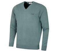 (L, Sage) Calvin Klein Mens 2026 Durable Comfort V-Neck Tour Golf Sweater