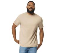 (L, Sand) Gildan Mens Cotton Lightweight T-Shirt