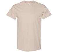 (L, Sand) Gildan Mens Heavy Cotton Short Sleeve T-Shirt (Pack Of 5)