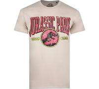 (L, Sand) Jurassic Park Mens Survival Training Cotton T-Shirt