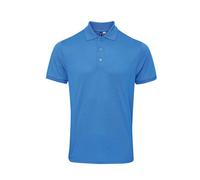 (L, Sapphire Blue) Premier Mens Coolchecker Plus Piqu Polo Shirt