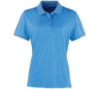 (L, Sapphire) Premier Womens/Ladies Coolchecker Short Sleeve Pique Polo T-Shirt