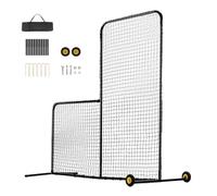 L Screen Baseball For Batting Cage 7x7 Ft Softball Safety Body Protector Portable With Carry Bag For Batting With Carrying Bag(No Wheel)