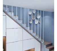 L-Sd ir il, Indoor/Outdoor Round Tube, Side Mount, Trat Railing, 50cm, Clete Kit, Easy Inll, White h, for irs & Steps