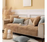 L Sd Sofa Cover with without Armrest Soft Non Slip Couch Protector for 1 2 3 4 Seater 110x110cm Camel Chaise Loun Slipcover