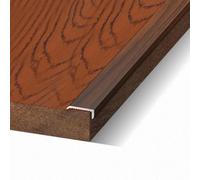 L Shape Aluminium Door Threshold Strip Laminate Floor Transition Strips Self Adhesive Laminate Floor Edging Carpet to Laminate Door Strips Durable Stair Edge Protector(Light Walnut,28mmx12mmx0.9m)