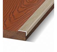 L Shape Aluminium Door Threshold Strip Laminate Floor Transition Strips Self Adhesive Laminate Floor Edging Carpet to Laminate Door Strips Durable Stair Edge Protector(Light Maca,20mmx7.5mmx0.9m)
