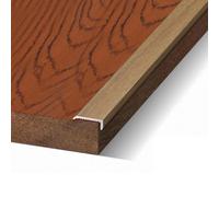 L Shape Aluminium Door Threshold Strip Laminate Floor Transition Strips Self Adhesive Laminate Floor Edging Carpet to Laminate Door Strips Durable Stair Edge Protector(Light Color,20mmx7.5mmx0.9m)