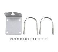 L-Shape Antenna Wall Mount Bracket Galvanised Steel for Satellite Dish & TV Mast - Heavy Duty Pole Clamp 38mm Tube Outdoor