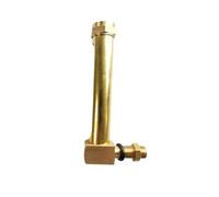 L-Shape Brass Oil Level Indicator - 1 Window, 1/4" BSP Male Thread, 80-500mm Adjustable Length, Ideal for Oil and Liquid Monitoring - 1pc (150mm x 1/4")
