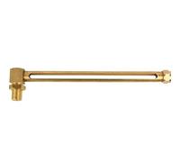 L-Shape Brass Oil Liquid Level Indicator - Dual Window devise - 80-500mm Lengths - Brass and Glass Construction(500MM)