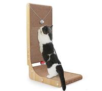 L Shape Cat Scratcher for Cats Indoor Use,26.8 inches High Cat Scratcher Board,Large Cat Sctating Cardboard with A Ball,Catnip for Protect Wall Sofa and Furniture