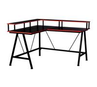 L-Shape Corner Gaming Desk Computer Table with Elevated Monitor Shelf Workstation